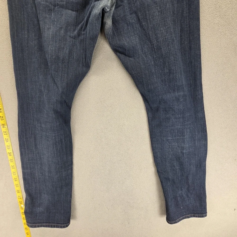 Selvedge Jeans Mens Blue SPAO Medium Wash‎ Zip Fly Whiskers Tapered Fits 32x30